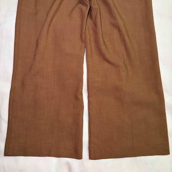 Sezane- Emilio Trousers in Brown Hazelnut Size FR 40 / US Large Crop Ankle - Picture 7 of 9